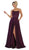 May Queen - Halter Neck Tie String Back A-Line Satin Gown MQ1642 In Purple