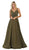 May Queen - RQ7747 Pleated Sweetheart Ballgown In Gold