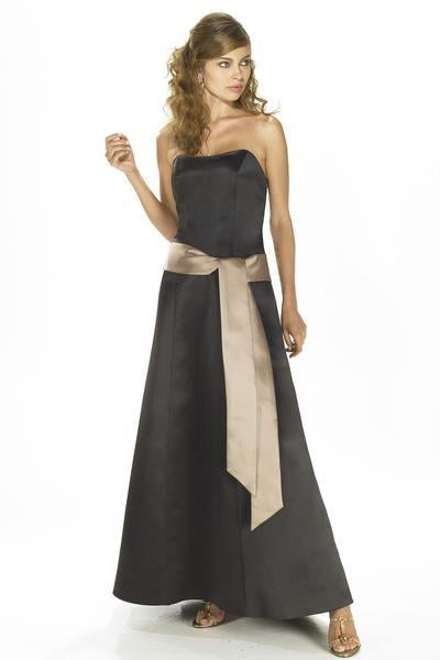 Alexia Designs - 2702 Two-Toned Sweetheart Bodice A-Line Dress In Black and Brown