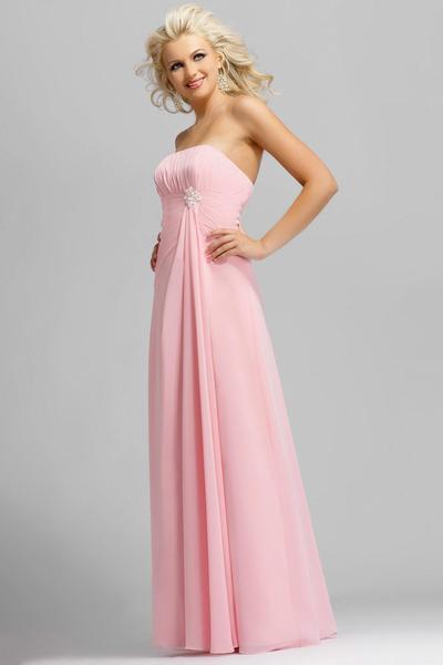 Alexia Designs - 4002 Ruched Empire Waist Chiffon Bridesmaid Gown In Pink