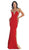 May Queen - MQ-1297 Gilt Lace Ornate Trumpet High Slit Prom Gown