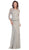 Laced Illusion Bateau Peplum Evening Dress
