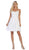 May Queen - Beaded Lace V-Neck A-Line Short Party Dress MQ1652  In White