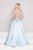 Colors Dress - 1948 Embellished V-neck Ballgown In Blue