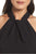 Julia Jordan - JJ36624 Halter Neck Keyhole Cutout Solid Crepe Jumpsuit In Black