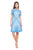 Tadashi Shoji - Short Sleeve Lace A-Line Dress In Blue