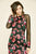 Tadashi Shoji - Cedar Long-Sleeve Floral Embroidered Gown In Floral and Black