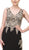 Dancing Queen - 2412 Sleeveless Embroidered Trumpet Dress In Black and Gold