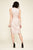 Tadashi Shoji - Sequined and Scallop Detailed Sheath Dress In Pink and White