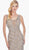 Ashley Lauren - 1455 Embellished Scoop Trumpet Dress With Train In Silver and Gold