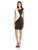 Jax - 1PXM001M Grommet Accented Sheath Dress in Black and Neutral