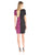 Jax - 1PXM24B Color Block Sheath Dress in Black and Purple