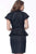 Jovani - 171598 Short Sleeve V-neck Sheath Dress With Peplum In Black