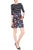 Taylor - 5961M Quarter Sleeve Stripe Dress in Blue and Multi-Color