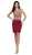 Dancing Queen - 2000 Mock Two-Piece Illusion Lace Cocktail Dress In Red