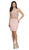 Dancing Queen - 2000 Mock Two-Piece Illusion Lace Cocktail Dress In Pink