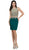Dancing Queen - 2000 Mock Two-Piece Illusion Lace Cocktail Dress In Green