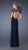La Femme - Elegant Lace Cap Sleeve Evening Dress 20011 In Blue