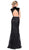 Colors Dress - 2001 Velvet High Neck Lace Trumpet Dress in Black