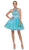 Dancing Queen - 2002 Embellished Illusion Halter A-Line Cocktail Dress