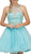 Dancing Queen - 2003 Scroll Bodice Cutout Cocktail Dress In Green