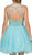 Dancing Queen - 2003 Scroll Bodice Cutout Cocktail Dress In Green