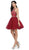 Dancing Queen - 2003 Scroll Bodice Cutout Cocktail Dress In Red