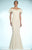 Daymor Couture - 2003 Rosette Ruffles Off Shoulder Evening Gown In White