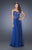La Femme - 20031 Embellished Sweetheart A-line Dress In Blue
