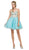 Dancing Queen - 2005 Ornamented Sweetheart Bodice Cocktail Dress in Blue