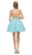 Dancing Queen - 2005 Ornamented Sweetheart Bodice Cocktail Dress in Blue