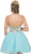 Dancing Queen - 2005 Ornamented Sweetheart Bodice Cocktail Dress in Blue