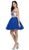 Dancing Queen - 2005 Ornamented Sweetheart Bodice Cocktail Dress Blue