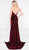 Colors Dress - 2005 Strapless Velvet Sheath Dress With Train in Red