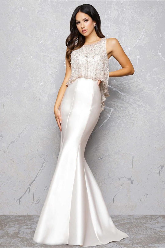 20057D Couture Dresses Style - 1 pc Champagne In Size 6 Available In Champagne