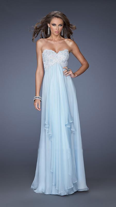 La Femme - Prom Dress 20066 in Blue