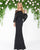 Mac Duggal - 20072D Illusion Lace Overlay Cape Gown In Black