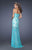GiGi Prom - 20075 Jeweled Lace Sheath Gown in Blue