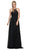 Dancing Queen - 2009 Sheer Halter Pleated A Line Evening Dress In Black
