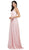 Dancing Queen - 2009 Sheer Halter Pleated A Line Evening Dress In Pink
