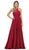 Dancing Queen - 2009 Sheer Halter Pleated A Line Evening Dress In Red