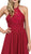 Dancing Queen - 2009 Sheer Halter Pleated A Line Evening Dress In Red