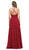 Dancing Queen - 2009 Sheer Halter Pleated A Line Evening Dress In Red
