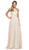 Dancing Queen - 2009 Sheer Halter Pleated A Line Evening Dress In Nude