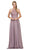 Dancing Queen - 2009 Sheer Halter Pleated A Line Evening Dress In Brown