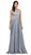Dancing Queen - 2009 Sheer Halter Pleated A Line Evening Dress In Silver