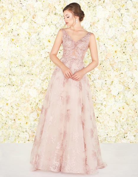 Mac Duggal Couture - 20092D Beaded Floral Embroidered A-line Dress in Pink