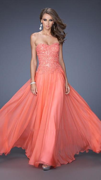 La Femme - Prom Dress 20108 in Orange