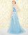 Mac Duggal Couture - 20110D Floral Embroidered Plunging V-neck Dress In Blue