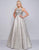 Mac Duggal Prom - 2090M Jewel Crusted Metallic Brocade Ballgown In Silver